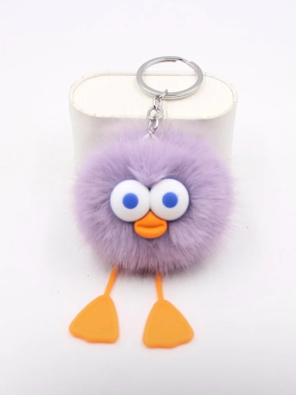 Plush Purple Chick Keychain w/Swinging Feet